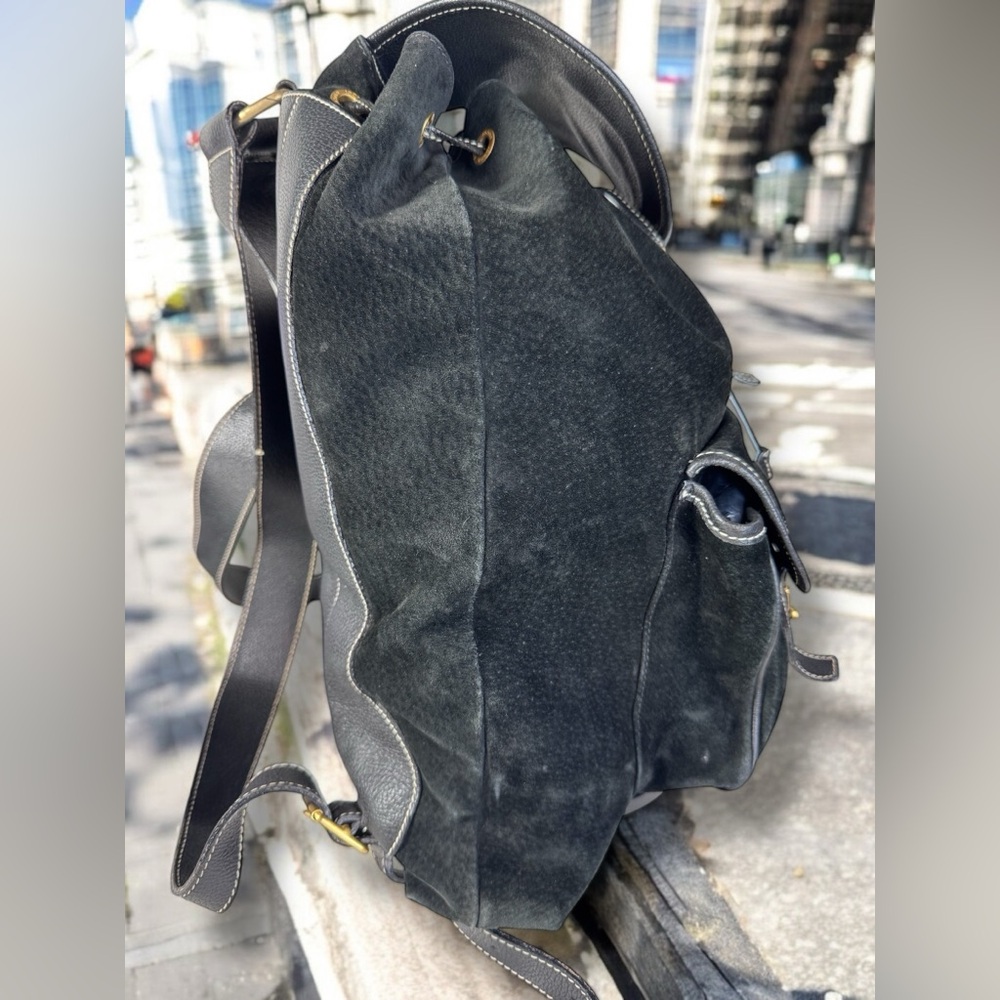 Gucci Vintage Rare Suede and Leather Backpack with COA - Picture 6 of 16